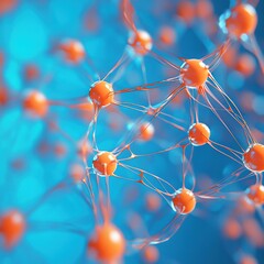 Poster - Exploring molecular structures laboratory research digital artwork abstract environment close-up view scientific innovation