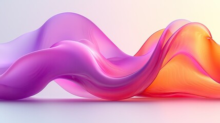 Poster - Abstract flowing shapes in vibrant colors create a dynamic and visually appealing composition.
