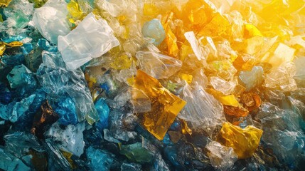 Poster - Vibrant Textures of Urban Waste in Warm Light