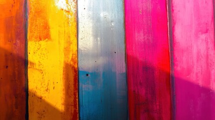Poster - Vibrant Urban Colors with Modern Technology Elements