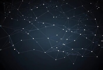 Poster - Abstract Network Nodes Connected By Lines
