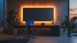 © Anas - Modern Home Office with City View at Sunset