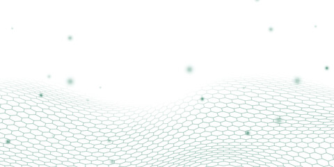 Perspective hexagonal with dot.
