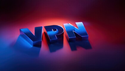 Poster - VPN Conceptual Design with Bold Letters and Glow
