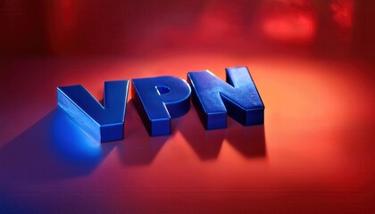 Poster - Virtual Private Network Concept with Bold Letters