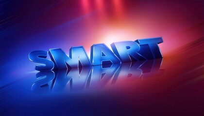 Poster - Vibrant 3D Text Design Featuring the Word 'SMART'
