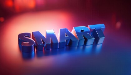 Poster - Smart Technology Concept in Bold 3D Letters
