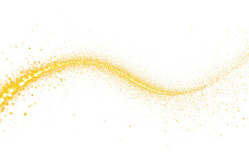 Wall Mural - Gold glitter sparkly stardust trail shimmering path of golden Light png clipart transparent