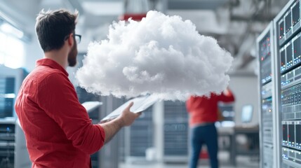 Poster - Cloud computing innovation data center operations modern technology environment professional viewpoint