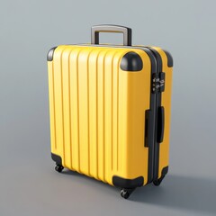 Aufkleber - Yellow suitcase on 3d illustration