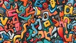 © pixelwallpaper - Urban Graffiti pattern wallpaper