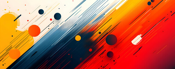 Poster - Abstract design featuring vibrant colors and dynamic lines for visual impact.