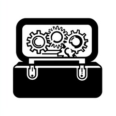 Poster - Tool box with gears showing mechanism.