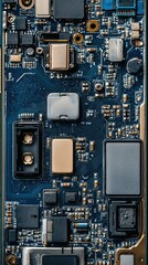 Poster - Close-Up of Electronic Circuit Board with Integrated Components