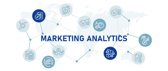 Poster - marketing analytics monitoring business profit sales database market report monitoring data