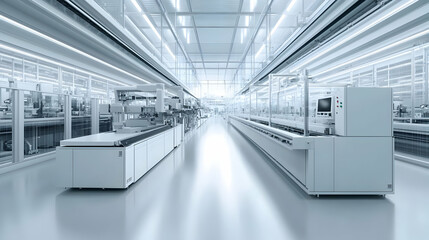 Poster - A modern industrial facility with machinery and equipment for production and processing.