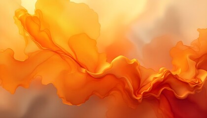 Aufkleber - Warm-hued abstract ink texture background. Pastel-hued abstract art featuring a trendy tie-dye design with ink blurs and sensual brushstrokes on a colorful backdrop retro acrylic painting