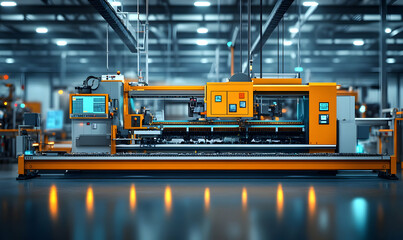 Poster - Industrial machinery in a factory setting, showcasing advanced technology and automation.