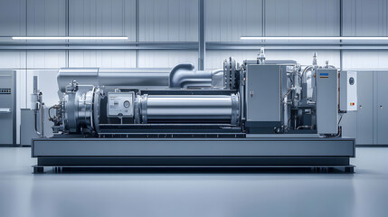 Poster - Industrial machinery in a clean, modern facility for manufacturing or processing.