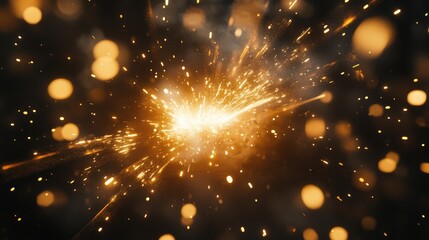 Poster - Bright Sparkle Explosion with Radiant Particles and Light Effects