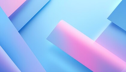 Poster - Abstract background with light blue gradient geometric shapes, offering a modern and clean design for creative, and professional projects. Minimalist geometric design with smooth gradients