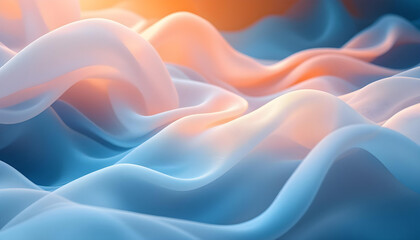 Aufkleber - Abstract swirling pastel shapes, light blue and orange hues. Abstract swirling blue orange and beige forms. Abstract colorful swirling waves design background. Colorful twisted shapes in motion