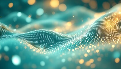 Fototapete - dotted abstract background, blue and grey dots in perspective flow, big data technology. 3d abstract