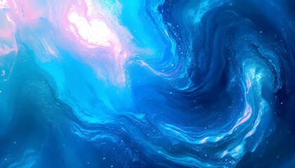 Fototapete - Blue white, color gradient rough abstract background shines bright light and glows template empty space. Serene blue white abstract background soft gradient impressionist minimalist light
