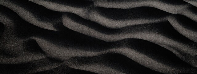 Poster - Abstract dark fabric texture with soft waves and folds.
