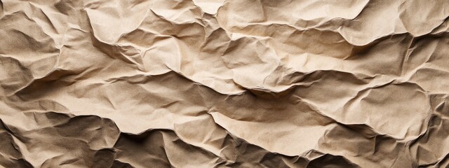 Aufkleber - Crumpled brown paper texture background.
