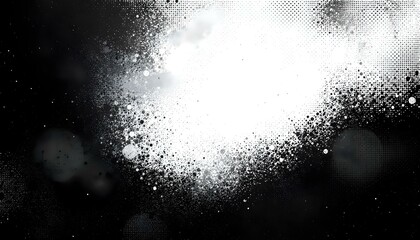 Poster - Monochrome printing raster, abstract halftone background. Halftone corner texture. The faded dot pattern for design prints. Bg abstract gradient. Black geometric background for overlay effect.