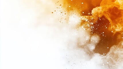 Poster - Golden yellow fading into pastel white for a light and elegant atmosphere