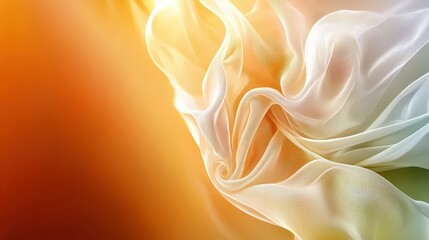 Poster - Golden yellow fading into pastel white for a light and elegant atmosphere