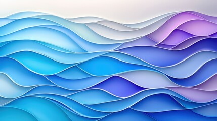 Poster - Layered watercolor strokes creating a flowing pattern.