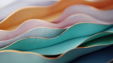 Poster - Layered watercolor strokes creating a flowing pattern.
