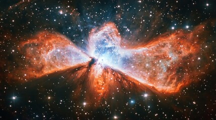 stunning cosmic nebula with vibrant colors and star formation