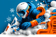 © Jibber  - Dynamisches Snowboard-Design mit farbenfrohen Elementen und Wintermotiven