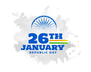 Wall Mural - 26th january indian republic day background with stain effect