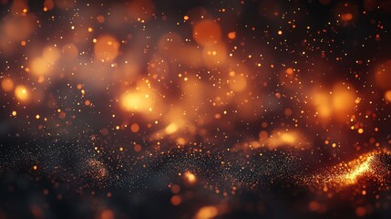 Poster - Abstract fiery background with glowing particles and bokeh effect.