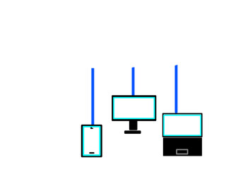 Poster - Cloud storage icon. It seamlessly integrates with devices like smartphones, laptops, and computers, enabling easy synchronization and backup of files
