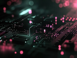 Poster - AI Chip Circuit Board Technology Innovation