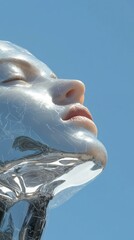 Poster - Exploring artificial intelligence applications in futuristic environments stock photo of a digital portrait technology concept