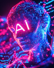 Poster - Artificial Intelligence Network Neural Circuitry Head