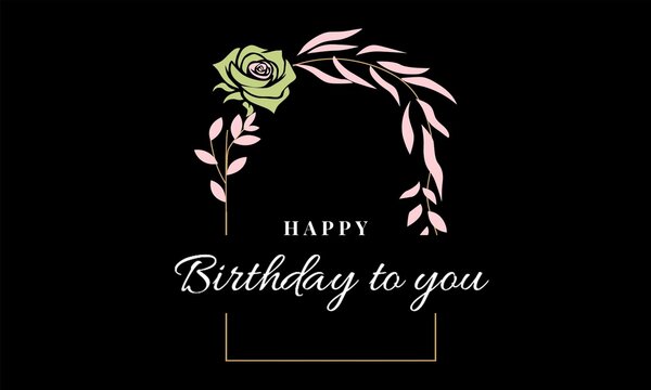 birthday vector banner. happy birthday greeting card. birthday celebration greeting design.
