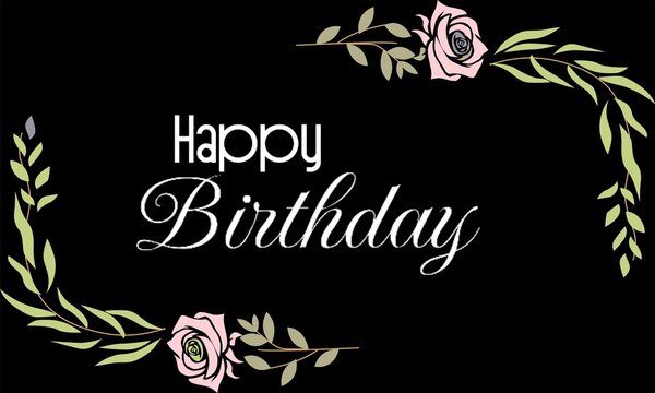 birthday vector banner. happy birthday greeting card. birthday celebration greeting design.
