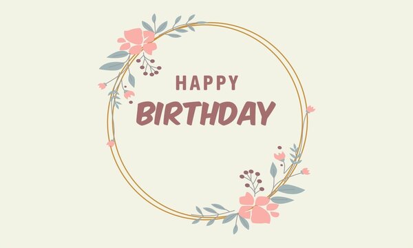 birthday vector banner. happy birthday greeting card. birthday celebration greeting design.
