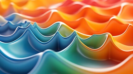Wall Mural - abstract colorful wavy surface texture background.