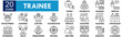 © Zaiva - Trainee icon collection set. Containing design trainee, professional, work, business, employee