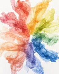Poster - Vibrant abstract art displaying colorful swirls studio digital artwork bright environment artistic perspective
