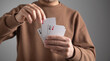 © andranik123 - Man showing playing cards. Hobby